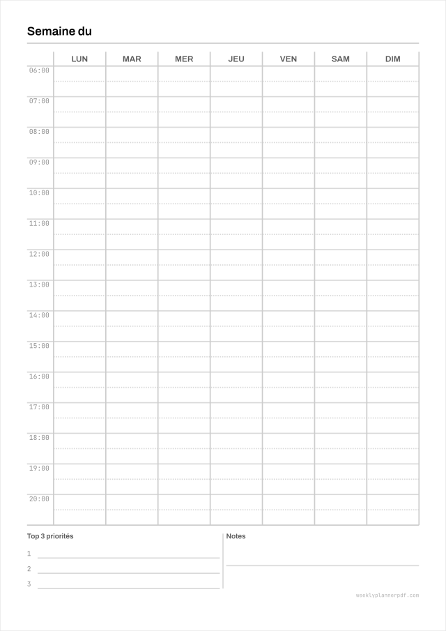 A4 weekly planner, A4 210 by 297 millimetres