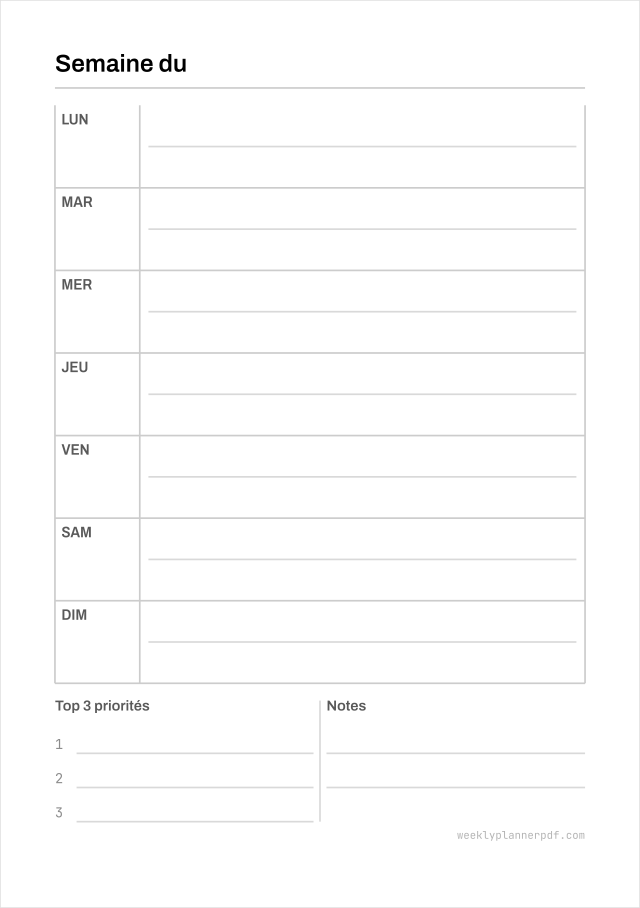 A5 weekly planner, A5 148 by 210 millimetres
