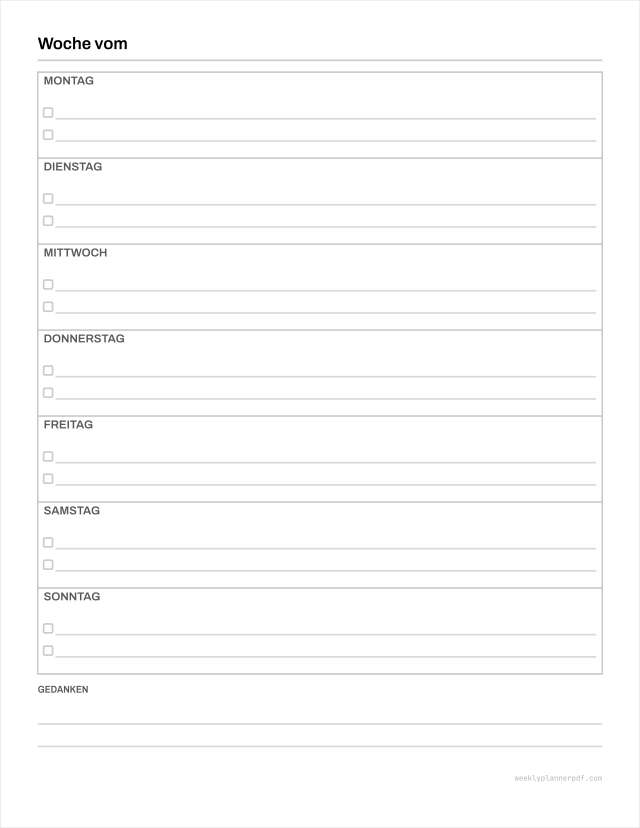 Grocery list, US Letter 215.9 by 279.4 millimetres