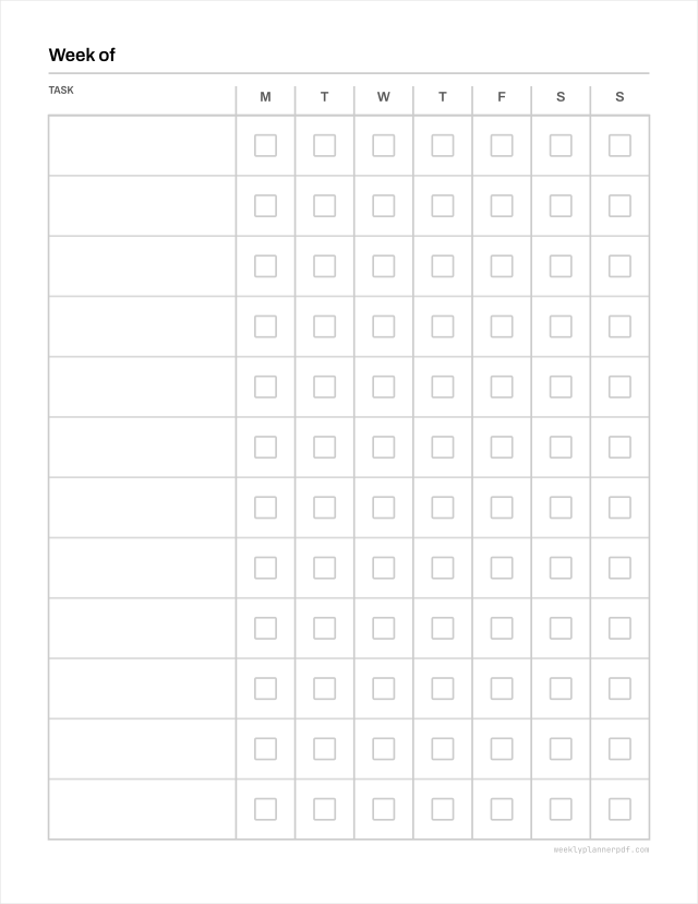 Kids chore chart, US Letter 215.9 by 279.4 millimetres