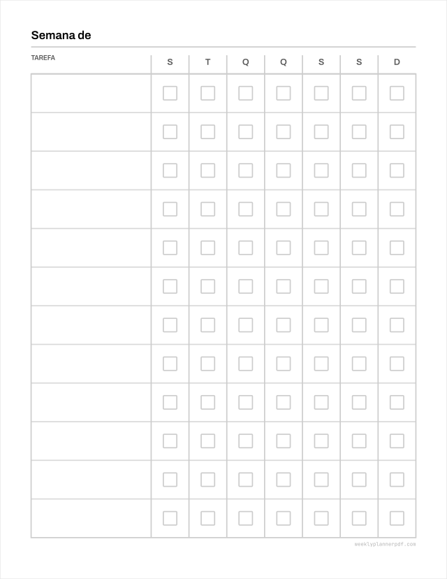 Weekly medication schedule, US Letter 215.9 by 279.4 millimetres